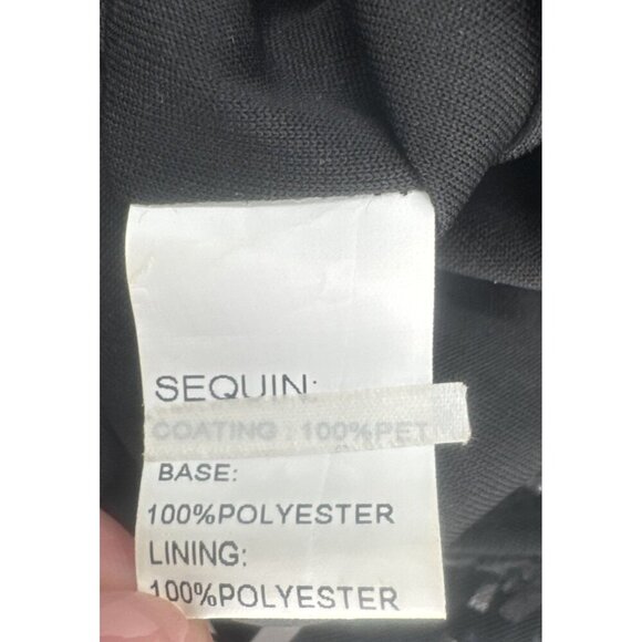 Little Black Mini Dress short Sequins size 8,NewYears Eve, flapper Gatsby gothic - Picture 12 of 12